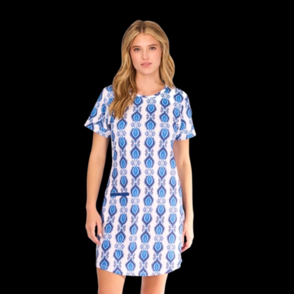 NEW Cabana Life San Sebastian Short Sleeve Tee Dress